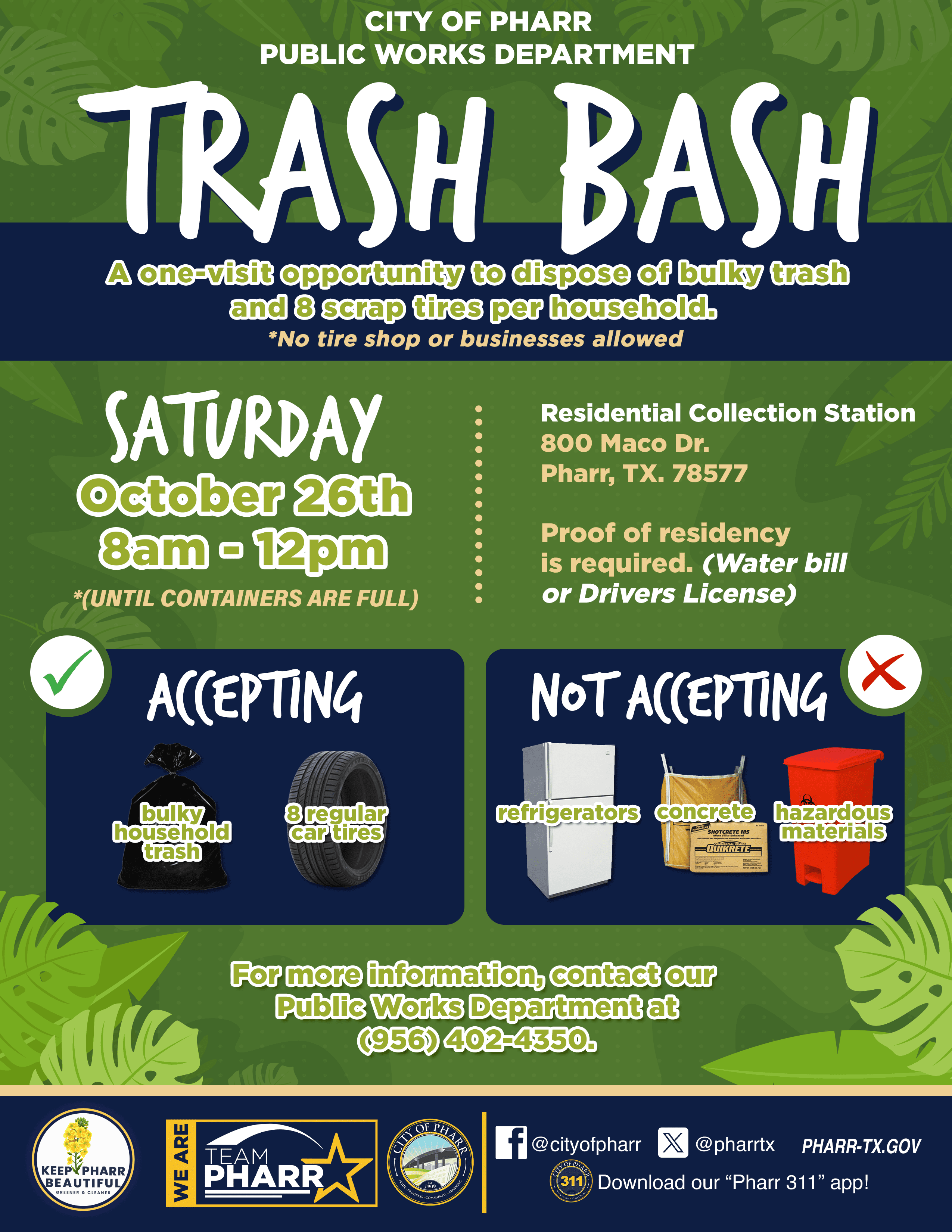 Trash Bash October 26th